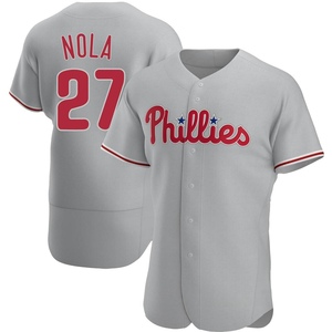 Men's No.27 Aaron Nola Phillies Team Printed Baseball Jersey Fanmade