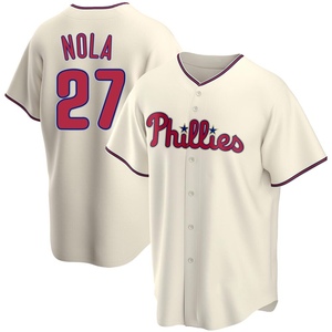 Nike Philadelphia Phillies AARON NOLA Sewn Baseball Jersey WHT P/S –