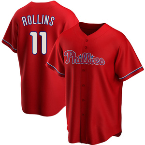 Men's Majestic Jimmy Rollins Red Philadelphia Phillies Retirement Name &  Number T-Shirt